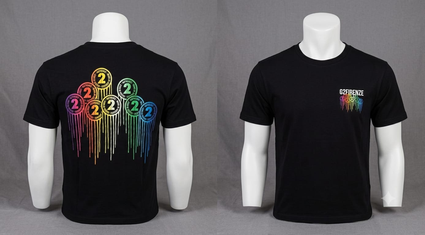 T-shirt G2firenze Loghi colorati